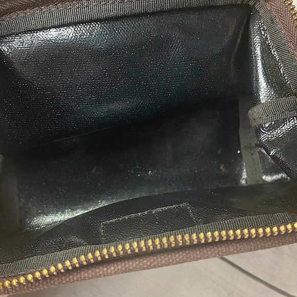 Henri Bendel Brown and Cream Striped Toiletry Bag - Picture 9 of 9